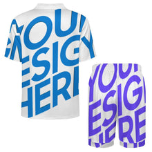 Lade das Bild in den Galerie-Viewer, Einzelbild-Design Herren / Männer Kurzarm Pyjama Set aus Eisseide LM135 mit Foto Design Motiv Text selbst gestalten und bedrucken