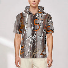 Lade das Bild in den Galerie-Viewer, Mid-Sleeve Hoodie aus Fischschuppen-Stoff mit individuellem Heat-Transfer-Druck