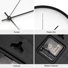 Lade das Bild in den Galerie-Viewer, Fashion Wanduhr ohne Tickgeräusche im modern Stil mit Lautlosem Uhrwerk - Große Wand Uhr 25 cm für Büro Küche Schlafzimmer Wohnzimmer Klassenzimmer mit Fotos Muster Text Logo selbst gestalten und bedrucken