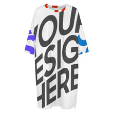 Lade das Bild in den Galerie-Viewer, Multi-Image-Design Personalisierte Damen / Frauen Lockeres Große Größe T-Shirt Home Kurzarm Pyjama Nachthemd LM475 mit Foto selbst gestalten