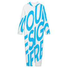 Lade das Bild in den Galerie-Viewer, Einzelbilddruck Kinder Plüsch Heimover Overall Schlafanzüge Pyjama LTWY87 mit Fotos Muster Text Logo selbst gestalten und bedrucken