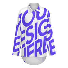 Lade das Bild in den Galerie-Viewer, Einzelbilddruck Damen / Frauen Hemd mit überschnittenen Schultern LM554 mit Foto Design Motiv Text selbst gestalten und bedrucken