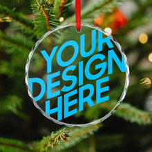 Lade das Bild in den Galerie-Viewer, Runder Anhänger aus Glas mit Foto Text selbst gestalten und bedrucken