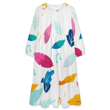 Lade das Bild in den Galerie-Viewer, Damen Maxikleid mit individuellem Druck – Babydoll-Schnitt mit Raglanärmeln