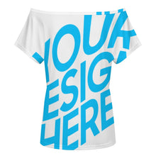 Lade das Bild in den Galerie-Viewer, Einzelbild-Design Damen / Frauen Schulterfreies Kurzarm Oberteil LM076 mit Foto Design Motiv Text selbst gestalten und bedrucken