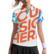 Lade das Bild in den Galerie-Viewer, Multi-Image-Druck Damen / Frauen Zwei-Knopf Poloshirt MWL637 mit Fotos Muster Text Logo selbst gestalten und bedrucken