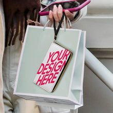 Lade das Bild in den Galerie-Viewer, Lange Vertikale Geldbörse / Vertikale Brieftasche / Leder Portemonnaie vertikal (mit Kordel) (unterschiedliche Bilder auf beiden Seiten) mit Foto selbst gestalten und bedrucken