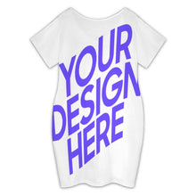 Lade das Bild in den Galerie-Viewer, Damen / Frauen Kurzärmliger mittellanger Rock A96Q mit Foto Design Motiv Text selbst gestalten und bedrucken (Simple Design)