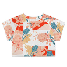 Lade das Bild in den Galerie-Viewer, Mädchen Crop Top mit Foto | Personalisiertes Raglan T-Shirt für Teenager