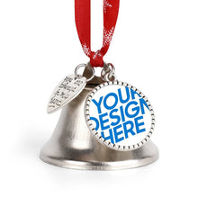 Lade das Bild in den Galerie-Viewer, Christbaumschmuck Glocken Anhänger Weihnachtsglocken für Weihnachtsdeko mit Foto Design Motiv Text selbst gestalten und bedrucken