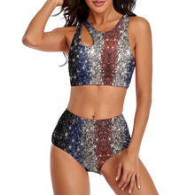 Lade das Bild in den Galerie-Viewer, Damen High-Waist Bikini Set | Bauchweg-Effekt & Custom Design | Retro-Style