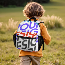 Lade das Bild in den Galerie-Viewer, Multi-Image-Design 13 Zoll Volldruck Kinderschultasche Schulrucksack mit Fotos Muster Text Logo selbst gestalten und bedrucken