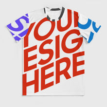 Lade das Bild in den Galerie-Viewer, Multi-Image-Druck Ice Silk Allover Print Herren T Shirt OMDT01 mit Ihrem Design Motiv Foto Text selbst gestalten und bedrucken