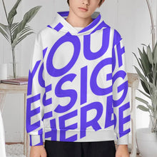 Lade das Bild in den Galerie-Viewer, Einzelbild-Design Kinder Kapuzensweatshirt Hoodie SDS127 mit Foto Design Motiv Text selbst gestalten und bedrucken