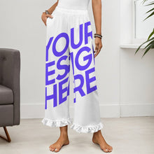 Lade das Bild in den Galerie-Viewer, Einzelbilddruck Damen / Frauen Rüschen Pyjamahose NSHYBSK mit Foto Design Motiv Text selbst gestalten und bedrucken