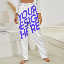 Lade das Bild in den Galerie-Viewer, Damen / Frauen Plüschiger lockerer Zuhause Pyjamahose LM218 (Vorder und Rückenteil gestaltbar) mit Foto Design Motiv Text selbst gestalten und bedrucken