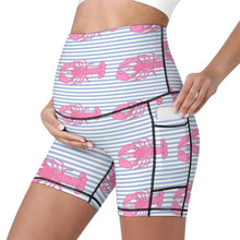 Lade das Bild in den Galerie-Viewer, Personalisierte Umstands-Yoga-Shorts mit Taschen & Bauchstütze