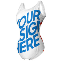 Lade das Bild in den Galerie-Viewer, Multi-Image-Design Badeanzug LT3190 für Mädchen Frauen Volldruck selbst gestalten und bedrucken