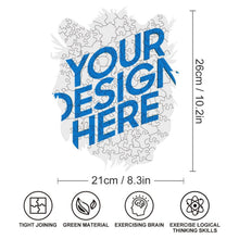 Lade das Bild in den Galerie-Viewer, Unregelmäßiges Holzpuzzles (Tigerkopfform) JJ0533028 mit Fotos Muster Text selbst gestalten und bedrucken