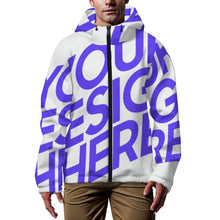 Lade das Bild in den Galerie-Viewer, Einzelbild-Design Leichte atmungsaktive Windbreaker Windjacke mit Kapuze für Herren / Männer MWL402 mit Foto Design Motiv Text selbst gestalten und bedrucken