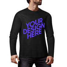 Lade das Bild in den Galerie-Viewer, 100% Baumwolle Vorderseite-Druck Herren/Männer Langarm Shirt Verschiedne Farben mit Foto Design Motiv Text selbst gestalten und bedrucken