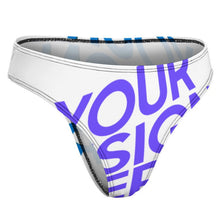 Lade das Bild in den Galerie-Viewer, Vollprint Reiner Baumwolle T-back Tanga Unterhosen Unterwäsche Low Waist NZ207 Damen / Frauen mit Fotos Muster Text selbst gestalten und bedrucken