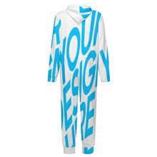 Lade das Bild in den Galerie-Viewer, Einzelbilddruck Kinder Plüsch Heimover Overall Schlafanzüge Pyjama LTWY87 mit Fotos Muster Text Logo selbst gestalten und bedrucken