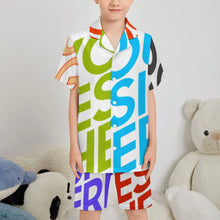 Lade das Bild in den Galerie-Viewer, Multi-Image-Design Kinder mit kubanischem Kragen Pyjama Set LM131 mit Foto Design Motiv Text selbst gestalten und bedrucken (Simple Design)