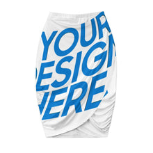 Lade das Bild in den Galerie-Viewer, Einzelbild-Design Wickelrock Rock Damenrock Knielang Sommerrock NQ mit Foto Design Motiv Text selbst gestalten und bedrucken (Simple Design)