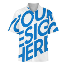 Lade das Bild in den Galerie-Viewer, Einzelbild-Design Herren Stehkragen Kurzarmhemd mit Tasche LM058 mit Ihrem Design Motiv Foto Text selbst gestalten und bedrucken