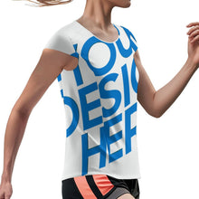 Lade das Bild in den Galerie-Viewer, Schnelltrocknendes Damen / Frauen Sport T-Shirt mit halblangen Ärmeln MWL547 mit Fotos Muster Text Logo selbst gestalten und bedrucken