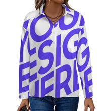 Lade das Bild in den Galerie-Viewer, Einzelbilddruck Damen / Frauen Hemd mit überschnittenen Schultern LM554 mit Foto Design Motiv Text selbst gestalten und bedrucken