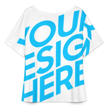 Lade das Bild in den Galerie-Viewer, Einzelbild-Design Damen / Frauen Lockeres V-Ausschnitt T-Shirt mit Schlitzsaum NT65 mit Foto Design Motiv Text selbst gestalten und bedrucken (Simple Design)
