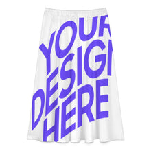 Lade das Bild in den Galerie-Viewer, Einzelbilddruck Damen / Frauen Plissierter Halblanger Rock B17Q mit Fotos Muster Text Logo selbst gestalten und bedrucken (Simple Design)