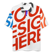 Lade das Bild in den Galerie-Viewer, Multi-Image-Druck Damen / Frauen POLO Shirt mit gerader Schulter und Knopfleiste LTPL22 mit Fotos Muster Text Logo selbst gestalten und bedrucken