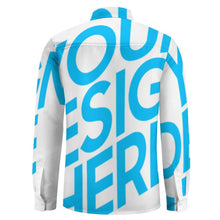 Lade das Bild in den Galerie-Viewer, Einzelbild-Design Herren / Männer Lässiges Langarmhemd aus Leinenimitat mit einer Tasche LS mit Foto Design Motiv Text selbst gestalten und bedrucken