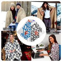 Lade das Bild in den Galerie-Viewer, Multi-Image-Design Unisex Damen/Herren Hoodie-Decke NDP08 mit Foto Design Motiv Text selbst gestalten und bedrucken