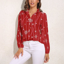 Lade das Bild in den Galerie-Viewer, Vintage Bluse mit Ballonärmeln | V-Ausschnitt & Knöpfe | S-3XL