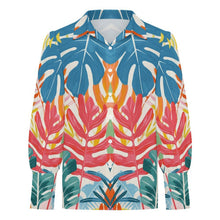 Lade das Bild in den Galerie-Viewer, Damen Langarm Bluse mit Lampionärmeln und Vier-Wege-Stretch Stoff mit individuellem Druck
