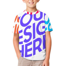 Lade das Bild in den Galerie-Viewer, Voll Druck Reiner Baumwolle Kinder T-Shirt ET mit Foto Design Motiv Text selbst gestalten und bedrucken