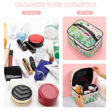 Lade das Bild in den Galerie-Viewer, Kosmetikkoffer Leder personalisiert | Makeup Case mit Fächern (Verstellbar)