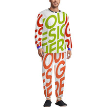 Lade das Bild in den Galerie-Viewer, Personalisierter Multi-Image-Druck Herren Rundhalsausschnitt Schlafanzug Pyjamas LM094 2-tgl. Set mit Foto selbst gestalten und bedrucken