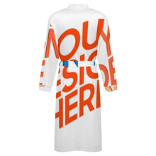 Lade das Bild in den Galerie-Viewer, Multi-Image-Druck Unisex Langarm Nachthemd Bademantel mit Gürtel LM127 mit Fotos Muster Text Logo selbst gestalten und bedrucken