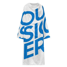 Lade das Bild in den Galerie-Viewer, Einzelbild-Design Unisex Langarm Plüschiger bequemer Wickelmantel Pyjama LYQ129 mit Fotos Muster Text Logo selbst gestalten und bedrucken