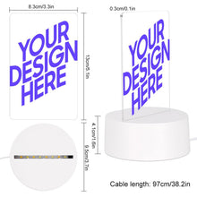 Lade das Bild in den Galerie-Viewer, Nachtlicht aus Acryl (Sockel aus Kunststoff) selbst gestalten und bedrucken