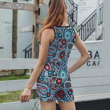 Lade das Bild in den Galerie-Viewer, Kurzer Jumpsuit Damen Personalisiert | Sommer Playsuit mit Tunnelzug