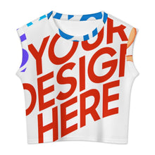 Lade das Bild in den Galerie-Viewer, Multi-Image-Druck Damen / Frauen Strickweste mit Flügelärmeln LM563 mit Fotos Muster Text Logo selbst gestalten und bedrucken