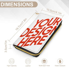 Lade das Bild in den Galerie-Viewer, Lange Brieftasche / Geldbörse (Ohne Seil) (unterschiedliche Bilder auf beiden Seiten) mit Foto selbst gestalten und bedrucken
