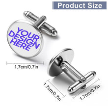 Lade das Bild in den Galerie-Viewer, Manschettenknöpfe für Hemden mit Foto Design Motiv Text selbst gestalten und bedrucken