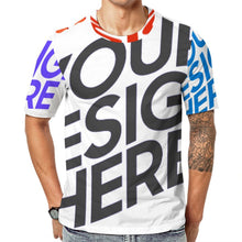 Lade das Bild in den Galerie-Viewer, Multi-Image-Design Damen / Herren T-Shirt mit Volldruck NT mit Foto Design Motiv Text selbst gestalten und bedrucken (Simple Design) (Sonderangebot)